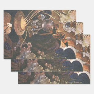 Vintage Fairy Tale, Aladdin and the Magic Lamp Wrapping Paper Sheet