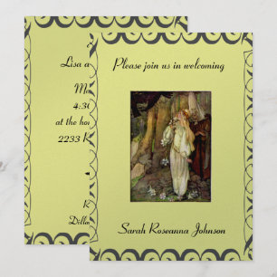 Vintage Fairy Tale baby shower invitation