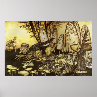 Vintage Fairy Tale, Band of Workmen by Rackham Poster