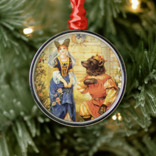 Vintage Fairy Tale, Beauty and the Beast Metal Tree Decoration