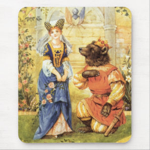 Vintage Fairy Tale, Beauty and the Beast Mouse Mat