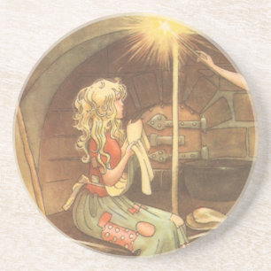 Vintage Fairy Tale, Cinderella and Fairy Godmother Coaster