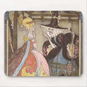 Vintage Fairy Tale, Cinderella and Fairy Godmother Mouse Mat