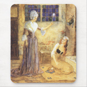 Vintage Fairy Tale Cinderella with Fairy Godmother Mouse Mat