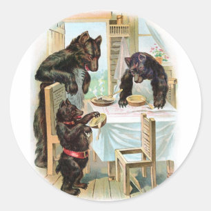 Vintage Fairy Tale Classic 3 Bears Sticker