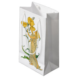Vintage Fairy Tale, Evening Primrose, Walter Crane Small Gift Bag