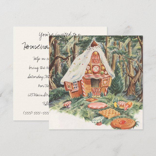 Vintage Fairy Tale, Funny Housewarming Invitation (Front/Back)