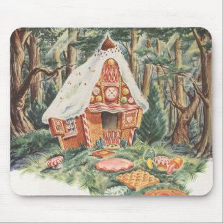 Vintage Fairy Tale, Hansel and Gretel Candy House Mouse Mat