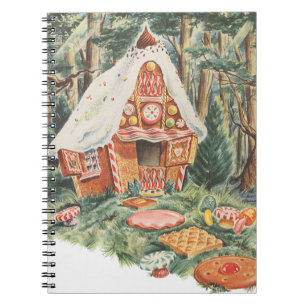 Vintage Fairy Tale, Hansel and Gretel Candy House Notebook
