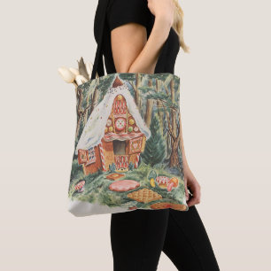 Vintage Fairy Tale, Hansel and Gretel Candy House Tote Bag