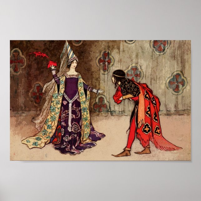 Vintage Fairy Tale Illustration Poster (Front)