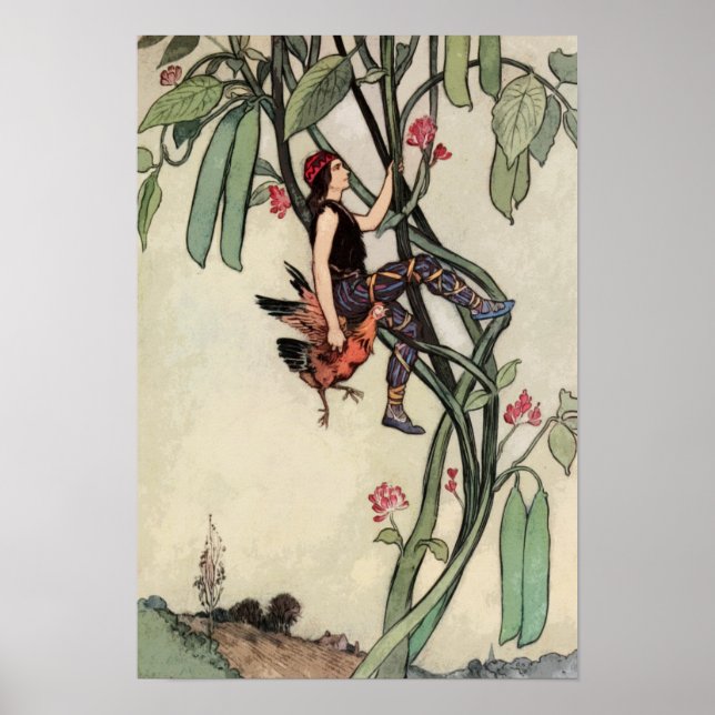 Vintage Fairy Tale Illustration Poster (Front)