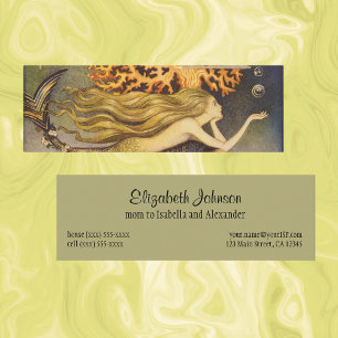 Vintage Fairy Tale, Little Mermaid in Ocean Coral Calling Card