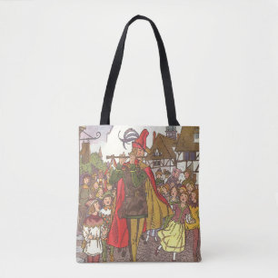 Vintage Fairy Tale Pied Piper of Hamelin by Hauman Tote Bag