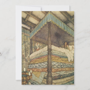 Vintage Fairy Tale, Princess and Pea, Edmund Dulac Invitation