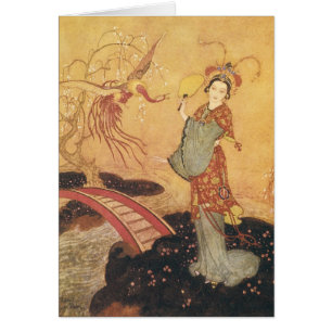 Vintage Fairy Tale Princess Badoura, Edmund Dulac