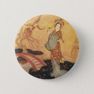Vintage Fairy Tale Princess Badoura, Edmund Dulac 6 Cm Round Badge