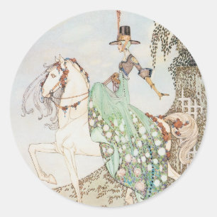 Vintage Fairy Tale, Princess Minette, Kay Nielsen Classic Round Sticker
