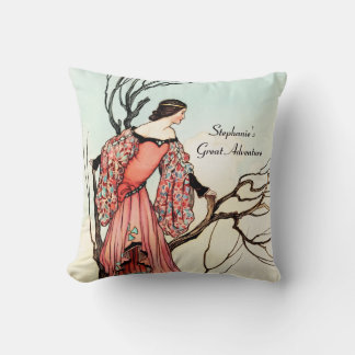 Vintage Fairy Tale Princess Whimsical Storybook Cushion