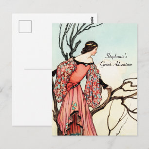 Vintage Fairy Tale Princess Whimsical Storybook Postcard