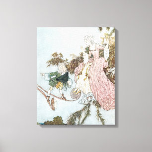 Vintage Fairy Tale Sleeping Beauty by Edmund Dulac Canvas Print