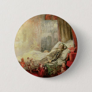 Vintage Fairy Tale, Stuff that Dreams Are Made of 6 Cm Round Badge