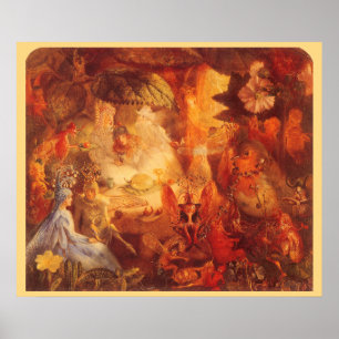 Vintage Fairy Tale The Captive Robin by Fitzgerald Poster