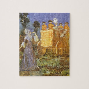 Vintage Fairy Tales Cinderella and Fairy Godmother Jigsaw Puzzle