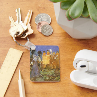 Vintage Fairy Tales Cinderella and Fairy Godmother Key Ring
