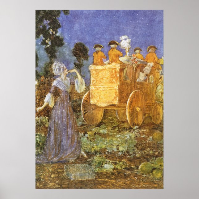 Vintage Fairy Tales Cinderella and Fairy Godmother Poster (Front)