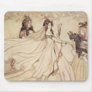 Vintage Fairy Tales, Cinderella by Arthur Rackham Mouse Mat