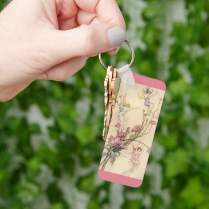 Vintage Fairy Tales, Three Spirits Filled With Joy Key Ring