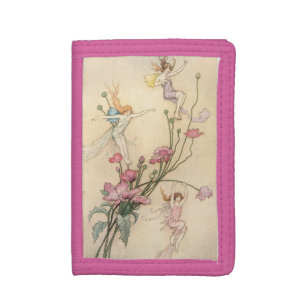 Vintage Fairy Tales, Three Spirits Filled With Joy Trifold Wallet