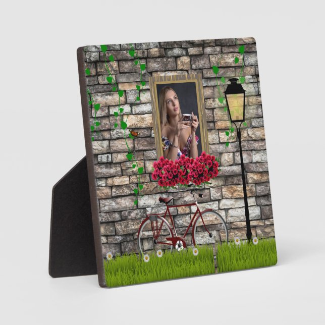 Vintage Fairytale Bicycle Roses Girly Photo Frame (Front)