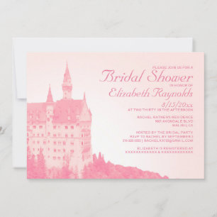 Vintage Fairytale Castle Bridal Shower Invitations