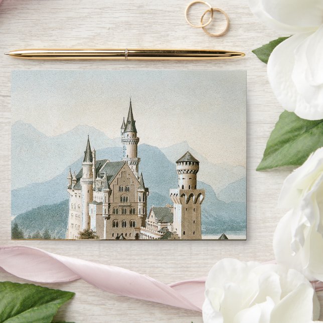 Vintage Fairytale Castle Rustic Forest Wedding Envelope (Wedding)