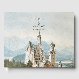 Vintage Fairytale Castle Rustic Forest Wedding Guest Book