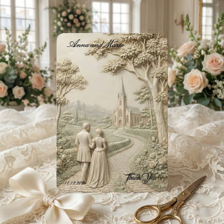 Vintage Fairytale Gothic Church Architecture Thank You Card