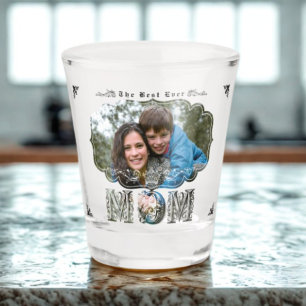 Vintage Fairytale The Best Mom Ever Elegant Script Shot Glass