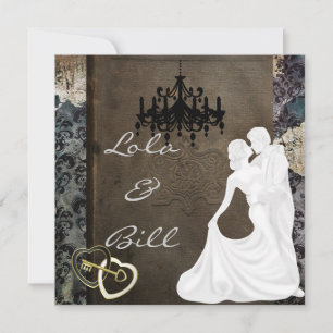 Vintage Fairytale Wedding Invitation AUTHENTIC AN