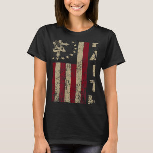 Vintage Faith Christian Cross USA Flag For Men Wom T-Shirt