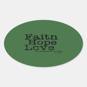 Vintage Faith Hope Love Stickers