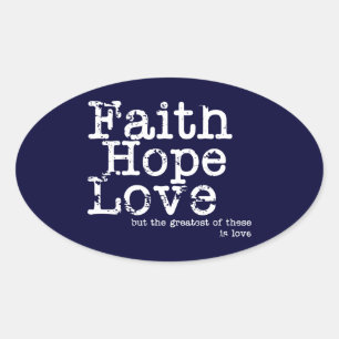 Vintage Faith Hope Love Stickers