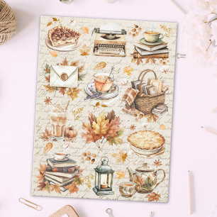 Vintage Fall Autumn Favourite Antique Aesthetic Postcard