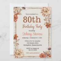 Vintage Fall Autumn Foliage Birthday Party
