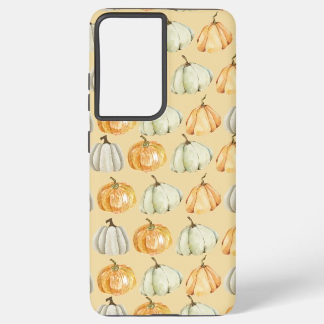 Vintage Fall Autumn Orange Pumpkin Phone Case (Back)