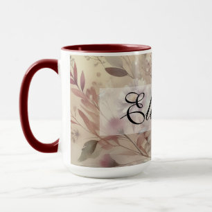 Vintage Fall flowers pastels watercolor painting Mug