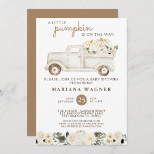 Vintage Fall Gender Neutral Baby Shower Invitation