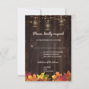 Vintage Fall Leaves Old Lanterns Wood RSVP