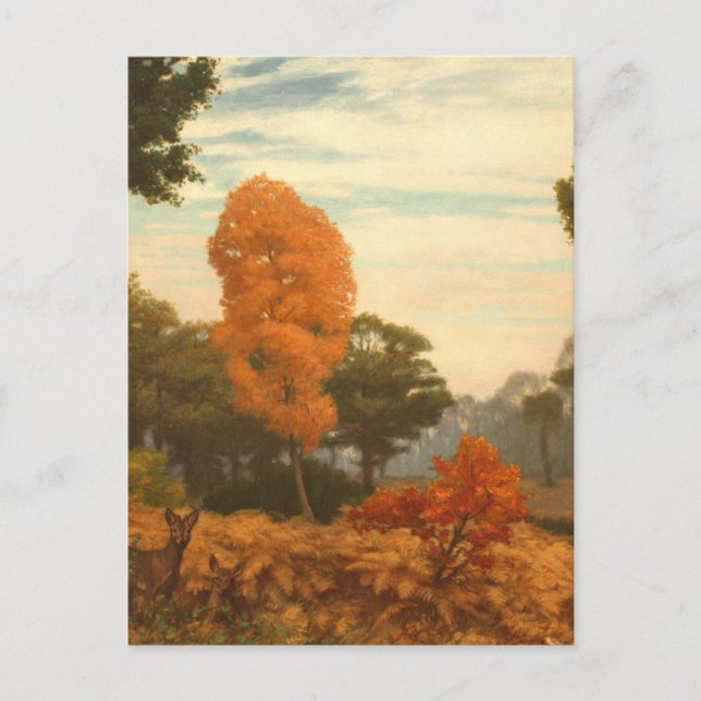 Vintage Fall Painting Postcard (Front)